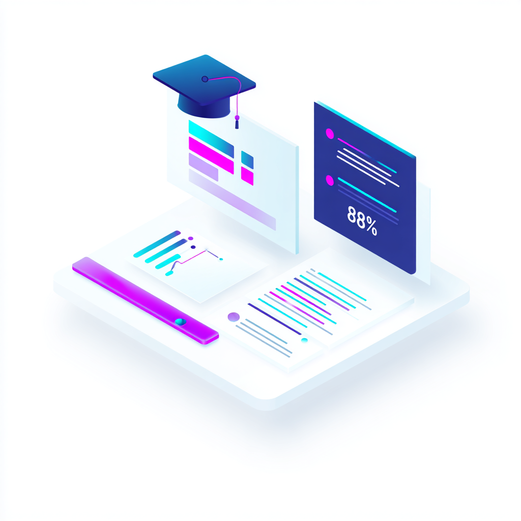 Saksham institution management — floating dashboard panels showing attendance, fee collection, and academic data